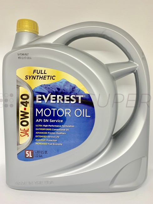 Everest Масло моторное 0W-40 (SP A3/B4) (full synt,) (5л)