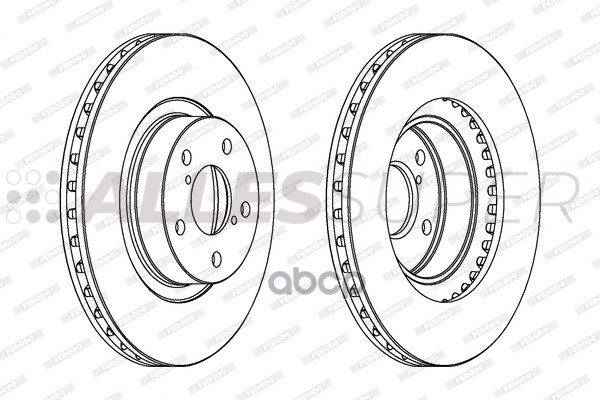 Ferodo DDF679C Диск тормозной передний (комплект - 2 шт.) 