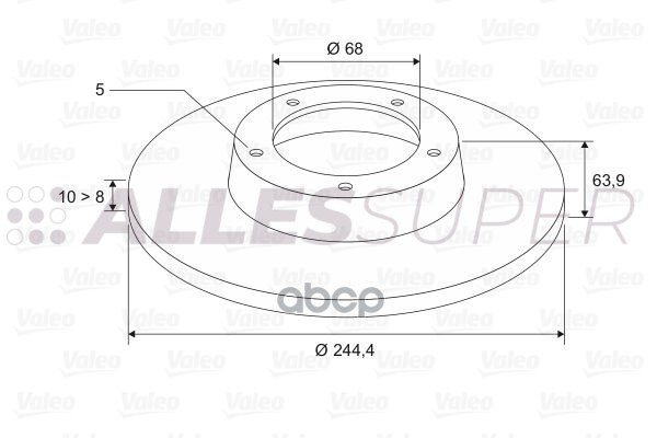Valeo Диск тормозной (1 шт) 297994