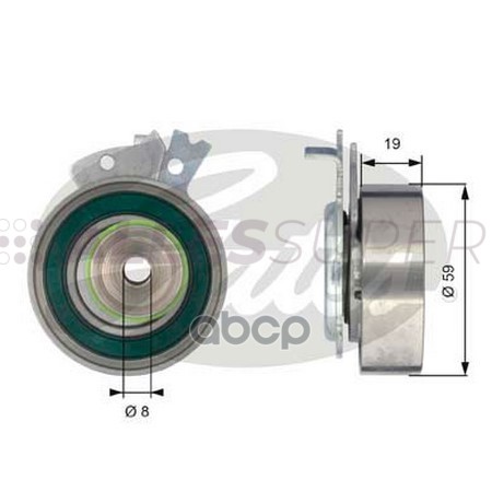 Gates Натяжной ролик пр. ГРМ PowerGrip T43038
