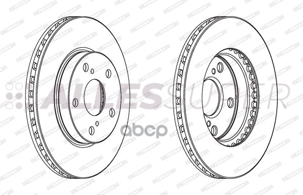 Ferodo DDF1789C Диск тормозной передний (комплект - 2 шт.) 