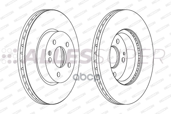 Ferodo DDF1203C Диск тормозной передний  (комплект-2шт.) 