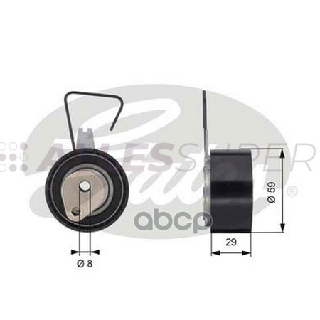 Gates Натяжной ролик пр. ГРМ PowerGrip T43141