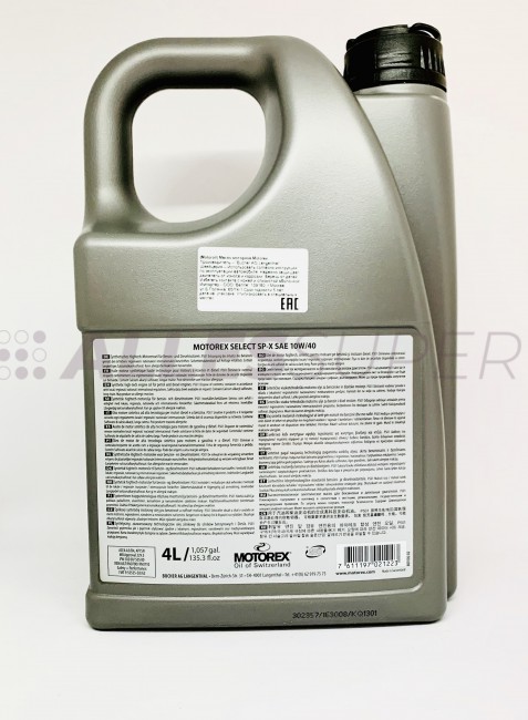 MOTOREX Масло моторное SELECT SP-X SAE 10W/40 (4л)