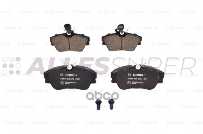 Колодки тормоз. передние BOSCH (BP388) 0 986 424 672 VW Колодки тормоз. передние BOSCH (BP388) 0 986 424 672 VW