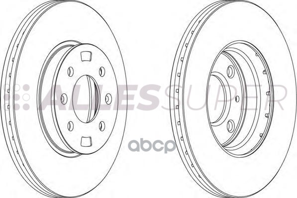 Ferodo DDF1603 Диск тормозной передний (комплект - 2 шт.) 