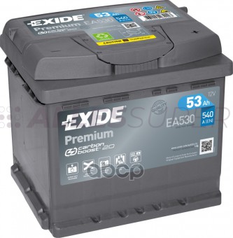 АКБ EXIDE  Premium 53A/ч (EA530)  (-/+)  12V 540A EN   207х175х190