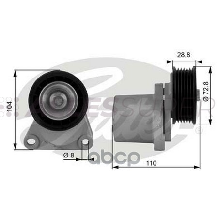 Gates Натяжной ролик пр. агрегатов DriveAlign T38204