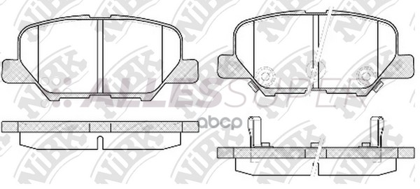 NiBK Колодки тормозные дисковые PN25003