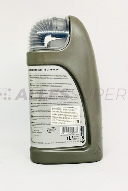 MOTOREX Масло моторное CONCEPT FS-V SAE 0W/30 (1л)  VOLVO