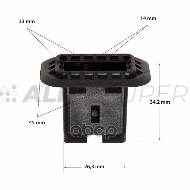 ONE Клипса автомобильная (автокрепеж) 1шт FIX1517