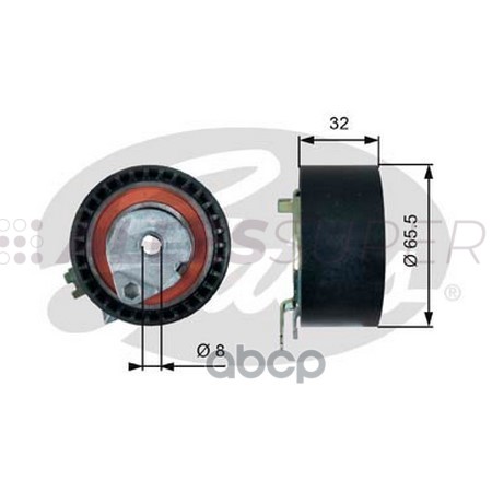 Gates Натяжной ролик пр. ГРМ PowerGrip T43236