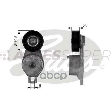 Gates Натяжной ролик пр. агрегатов DriveAlign T38185