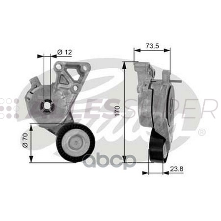 Gates Направляющий ролик пр. агрегатов DriveAlign T38148