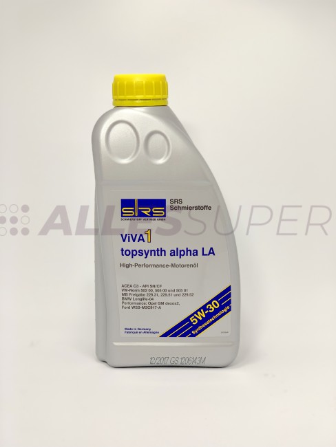 SRS Масло моторное VIVA 1 topsynth alpha LA 5W-30 (1 л.) MB 229.52
