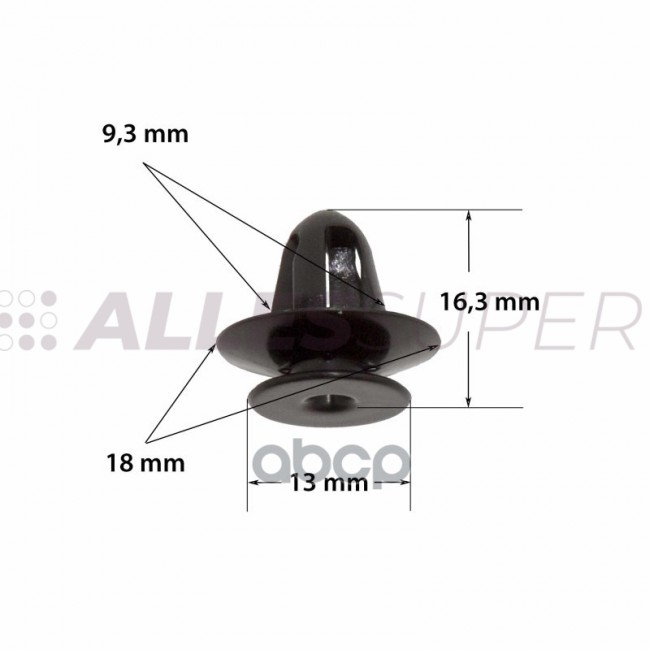 ONE Клипса автомобильная (автокрепеж) 1шт FIX1523