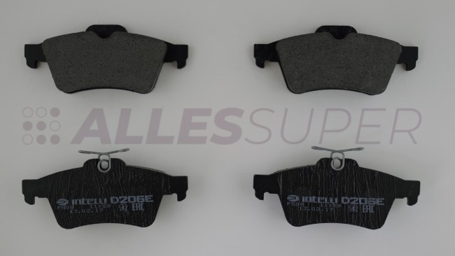 Колодка торм.задн D206E "INTELLI" к-т FORD Focus II/MAZDA 3/5/Citroen/Opel/Renault/Saab/Volvo Колодка торм.задн D206E "INTELLI" к-т FORD Focus II/MAZDA 3/5/Citroen/Opel/Renault/Saab/Volvo