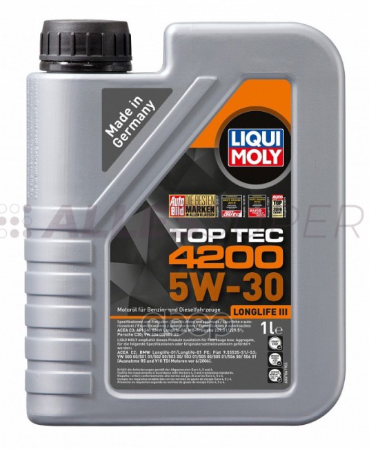Liqui Moly 7660/3706/8972 Top Tec 4200 5W-30 HC-синт.мот.масло A3/B4/C3 1л Liqui Moly 7660/3706/8972 Top Tec 4200 5W-30 HC-синт.мот.масло A3/B4/C3 1л