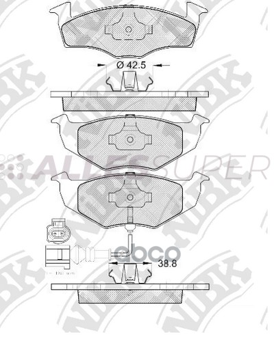 NiBK Колодки тормозные дисковые PN0113W
