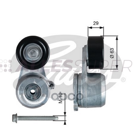 Gates Натяжной ролик пр. агрегатов DriveAlign T39360