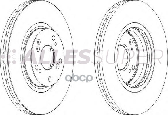 Ferodo DDF1424 Диск тормозной передний (комплект - 2 шт.) 