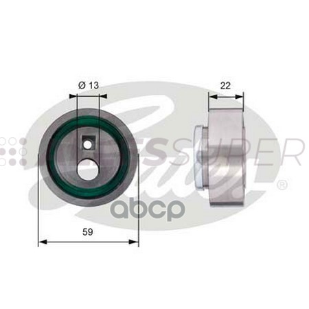 Gates Натяжной ролик пр. ГРМ PowerGrip T41129