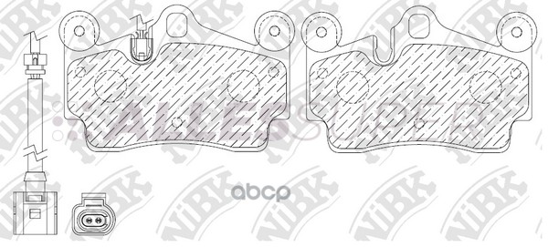 NiBK Колодки тормозные дисковые PN0347W