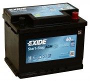 АКБ EXIDE  MICRO-HYBRID Start-Stop AGM 60А/ч (EK600)  (-/+) 12V 680 A EN  242x175x190