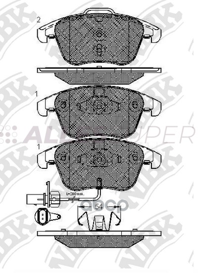 NiBK Колодки тормозные дисковые PN0398W
