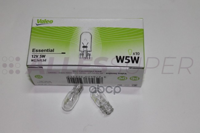Valeo Лампа W5W Essential, 1 шт 32211