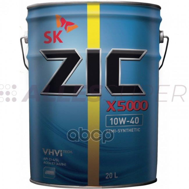 ZIC Масло моторное 5000/X5000 10W40   (п/с) 20 л.