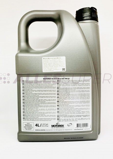 MOTOREX Масло моторное SELECT SP-X SAE 5W/30 (4л)