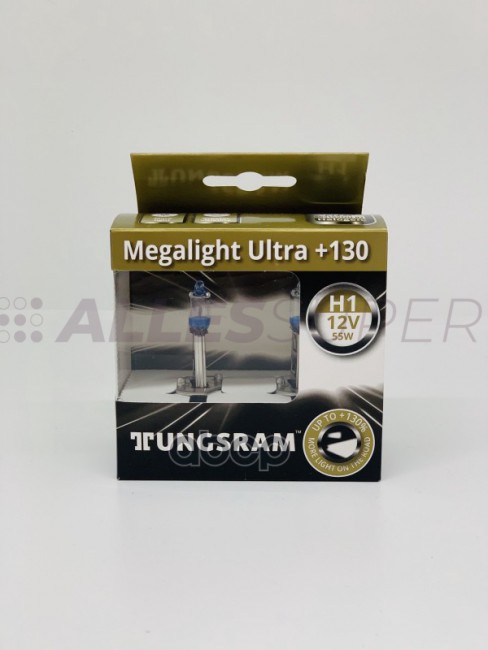 Tungsram 12V Лампа  H1  55W Megalight Ultra +130 компл. 50310XNU  B2 Tungsram 12V Лампа  H1  55W Megalight Ultra +130 компл. 50310XNU  B2