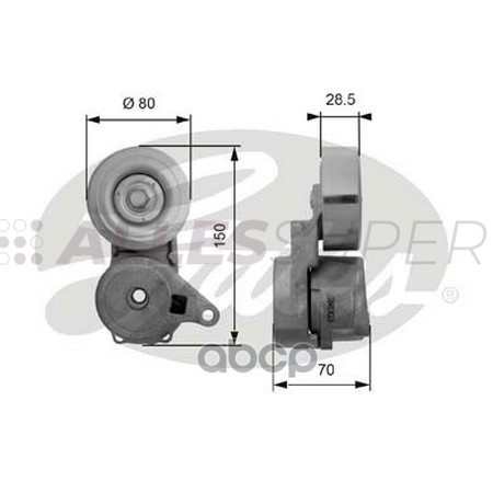 Gates Натяжной ролик пр. агрегатов DriveAlign T38413