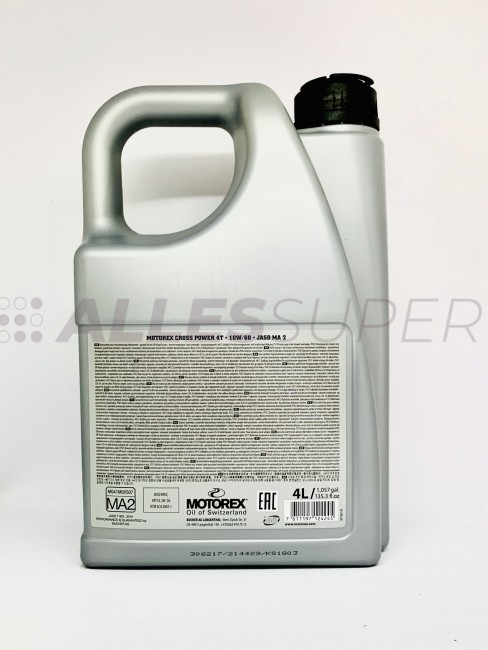 MOTOREX мото масло моторное CROSS POWER 4T 10W/60 (4л.)