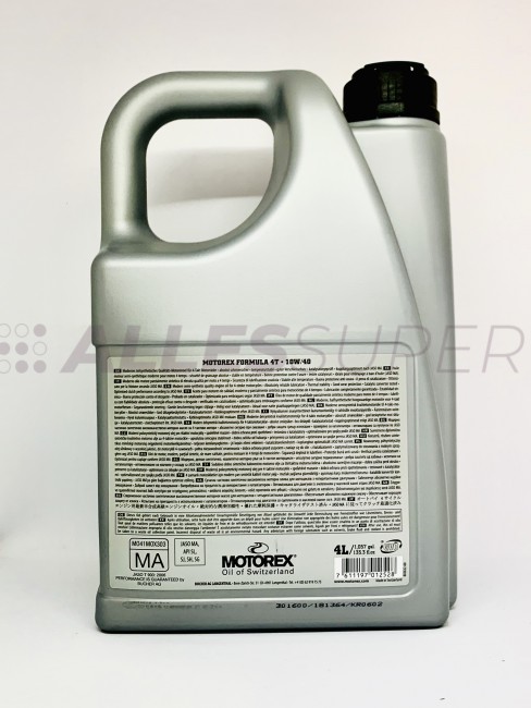 MOTOREX мото масло моторное FORMULA 4T 10W/40 (4л.)