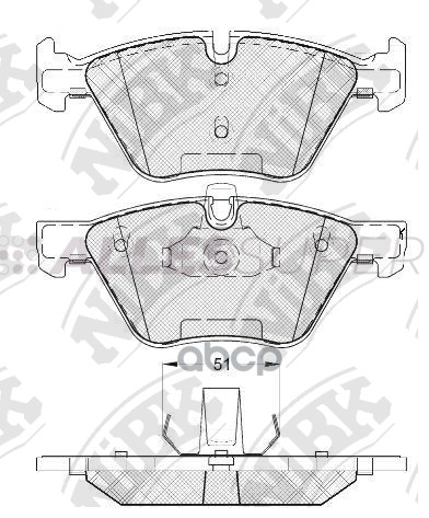 NiBK Колодки тормозные дисковые PN0513