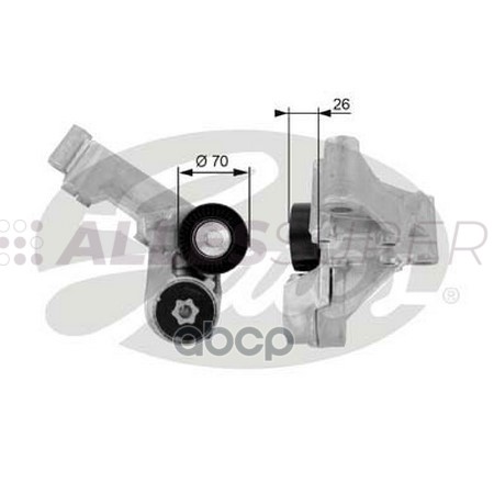 Gates Натяжной ролик пр. агрегатов DriveAlign T38444
