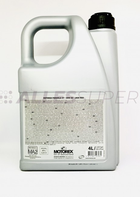 MOTOREX мото масло моторное FORMULA 4T 20W/50 JASO MA 2 (4л.)