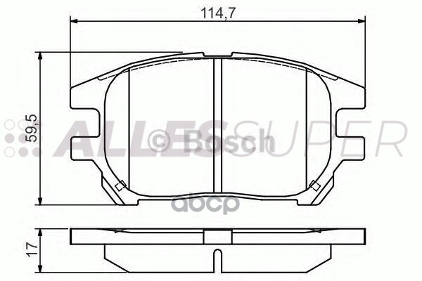 Колодки тормоз. передние BOSCH (BP1526) 0986495140
