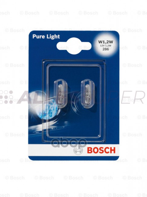 12V Лампа Bosch 1987301024 W1,2W 1,2W PURE LIGHT (DB), 12V Лампа Bosch 1987301024 W1,2W 1,2W PURE LIGHT (DB),