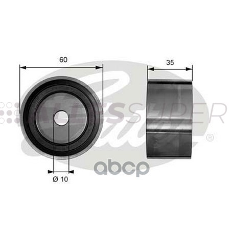 Gates Направляющий ролик пр. ГРМ PowerGrip T41040