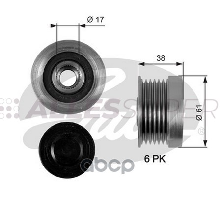 Gates Обгонная муфта генератора DriveAlign OAP7036
