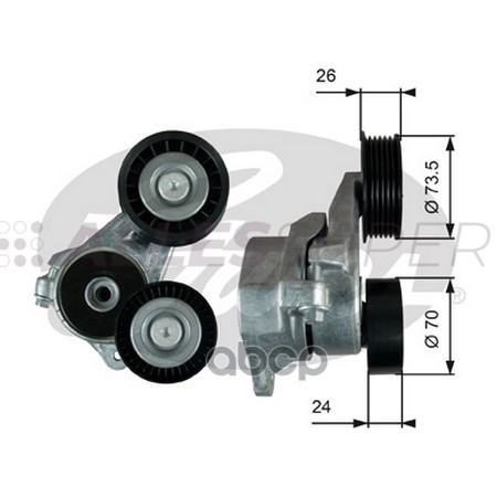 Gates Натяжной ролик пр. агрегатов DriveAlign T39024