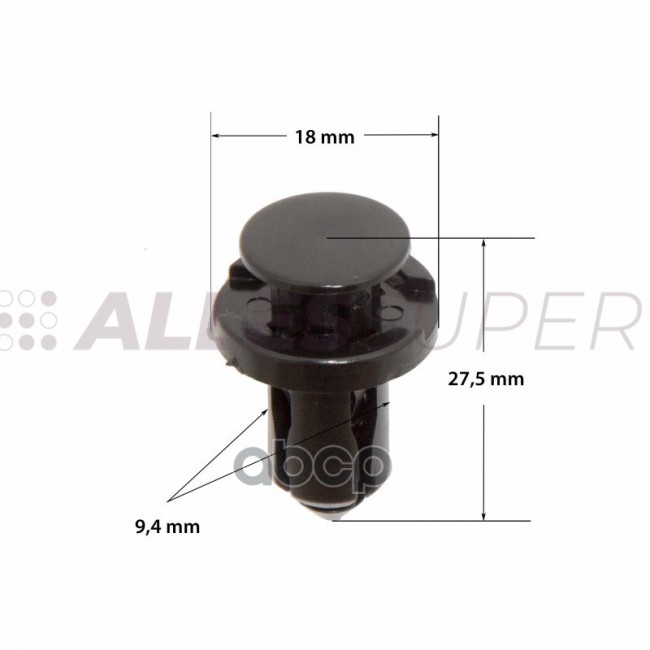 ONE Клипса автомобильная (автокрепеж) 1шт FIX0100