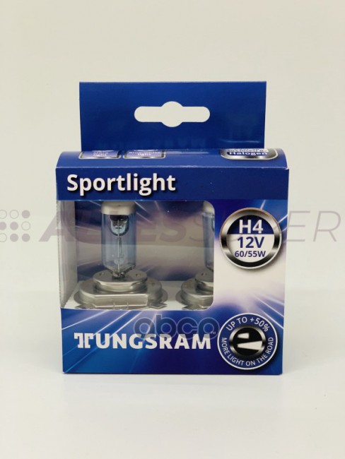 Tungsram 12V Лампа  H4  60/55W Sportlight компл. 50440SPU