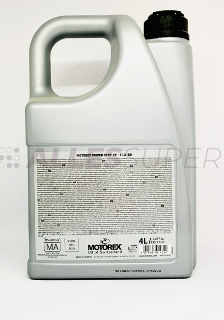 MOTOREX мото масло моторное POWER SYNT 4T 10W/60 (4л.)