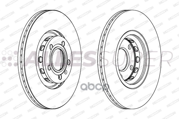 Ferodo DDF1706C Диск тормозной передний (комплект - 2 шт.) 