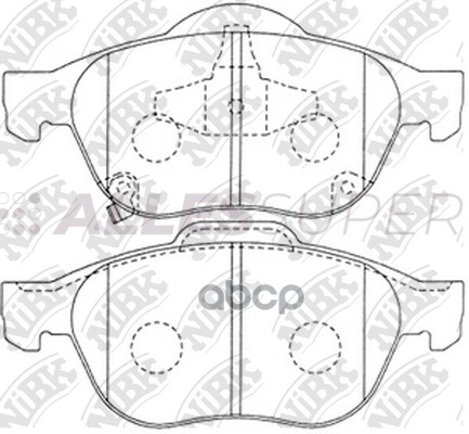 NiBK Колодки тормозные дисковые PN1236
